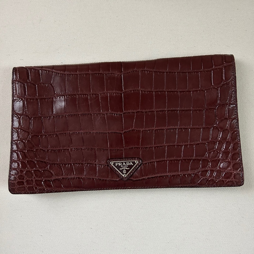 Prada crocodile clutch